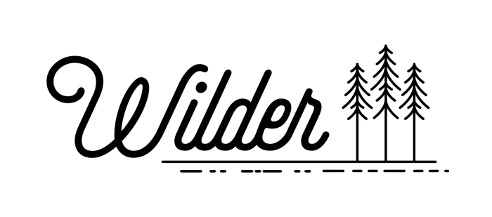 wilder logo with the words wilder and trees at The Wilder